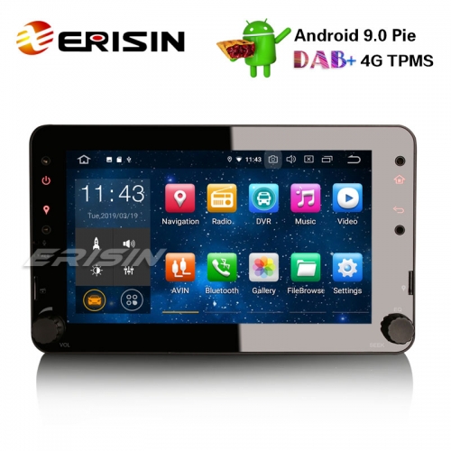 Erisin ES4820R 7" Android 9.0 Autoradio GPS TPMS OPS DAB + 4G Wifi pour Alfa Romeo Spider 159 Brera