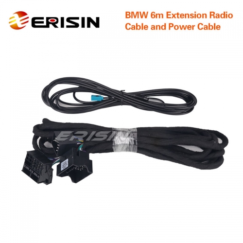 Erisin LMBM6-N BMW 6m Extension Power & Radio Cable for ES7161B/ES7162B/ES7862B/ES7802B/ES7803B