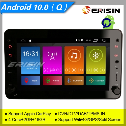 Erisin ES3020R GPS SWC CarPlay Android 10.0 Alfa Romeo Spider 159 Autoradio DAB+OBD II TNT DSP 7" TPMS Wifi Bluetooth Mirror DVR CAM Split