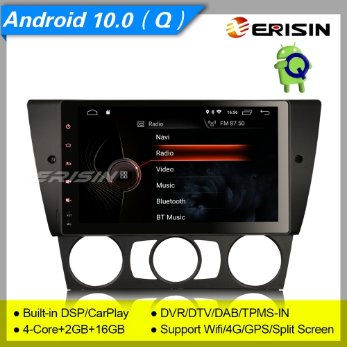 2+16GB 4 Core CarPlay DSP Autoradio Android 10.0  BMW E90 E91 E92 E93 3er 4G DAB+ DVR TPMS SWC GPS BT CAM Wifi 9" Erisin ES4290B