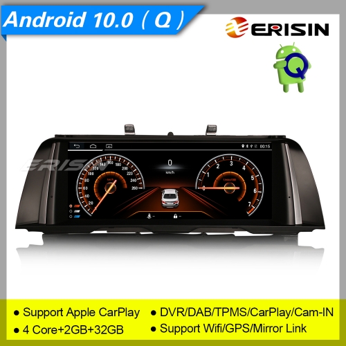 2+32GB MTK6737 Android 10.0 Autoradio BMW 5er F10/F11 NBT Car OEM Idrive Centric System GPS DAB+ TPMS DVR BT 4G SWC IPS 10.25" Erisin ES2625B