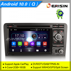 4+64GB PX5 Android 10.0 Autoradio Audi A3 S3 RS3 RNSE-PU DAB+ DVD TPMS CarPlay TNT Bluetooth 7