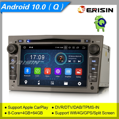 4+64GB PX5 Android 10.0 Vauxhall Opel Autoradio Signum Corsa Antara Vivaro Vectra Combo Tigra Zafira DAB+ DVD GPS TNT BT 4G DVR 7" Erisin ES6960PG