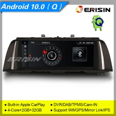 2+32GB MTK8227L Android 10.0 Autoradio BMW 5er F10/F11 CIC Car OEM Idrive Centric System GPS DAB+ TPMS DVR BT SWC IPS 10.25" Erisin ES3110I