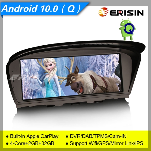 2+32GB MTK8227L Android 10.0 Autoradio BMW 3er E90 5er E60 CCC Car OEM Idrive Centric System GPS DAB+ TPMS DVR BT SWC IPS 8.8" Erisin ES3160C