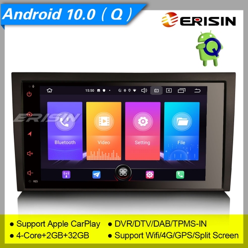 2+32GB 4 Core Android 10.0 Autoradio  Audi A4 S4 RS4 8E 8F B9 B7 Seat Exeo RNS-E DAB+ DVD TNT SWC DVR TPMS GPS 4G BT SWC 8" Erisin ES2778A