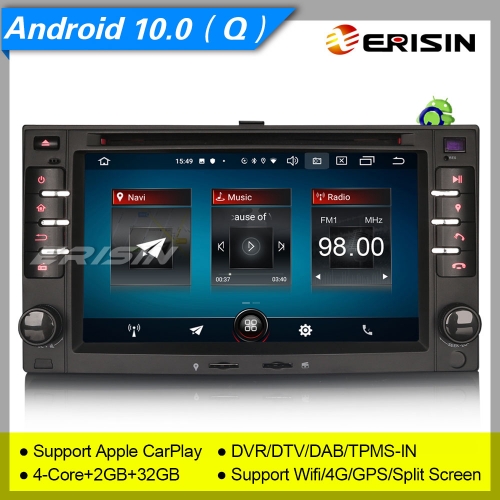 Erisin Android 10.0 KIA SORENTO SPORTAGE RIO LOTZE CARNIVAL Autoradio DVD ES2732K 6.2" DAB+ Navigation GPS CarPlay TNT DVR Bluetooth OBD