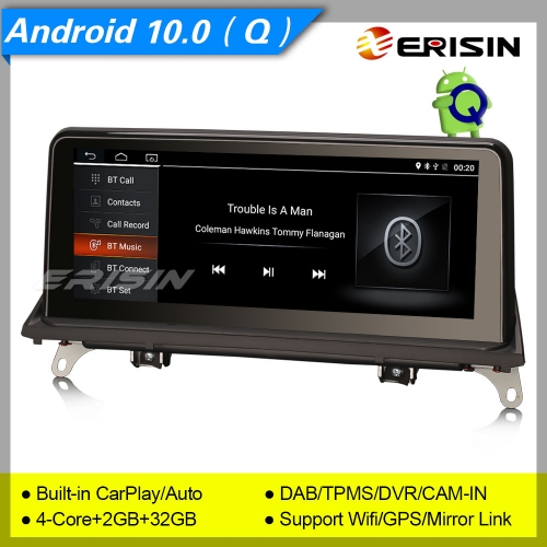 2+32GB MTK6737 CarPlay/Auto Android 10.0 Autoradio BMW X5 E70 X6 E71 CIC SWC GPS DAB+ 4G IPS 10.25" Erisin ES2670I