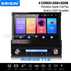CarPlay DSP 2+32GB 4 Core DSP Android 11.0 Détachable Simple 1 Din Autoradio DAB+ TNT BT DVR GPS DVD 7